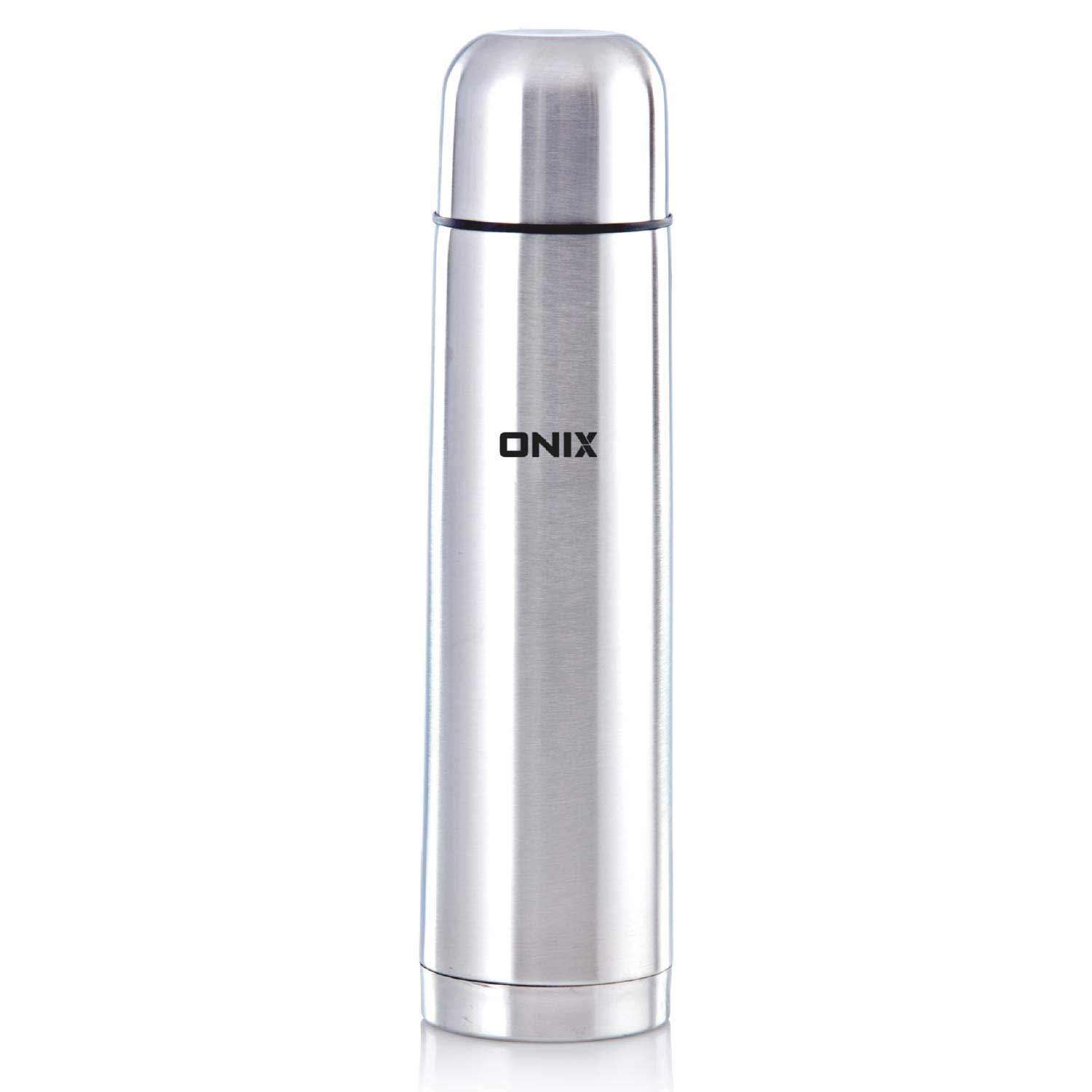 ONIX enthusing generations OFK-1000 Stainless Steel Vacuum Bullet Flask (1000 ml, Silver)