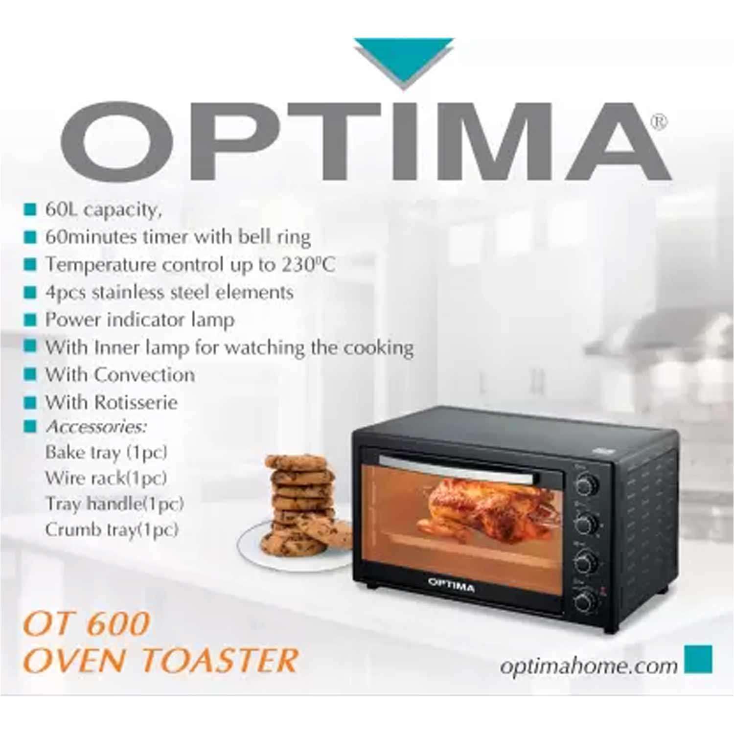 Optima 60-Litre OT 600 OVEN TOASTER Oven Toaster Grill (OTG)