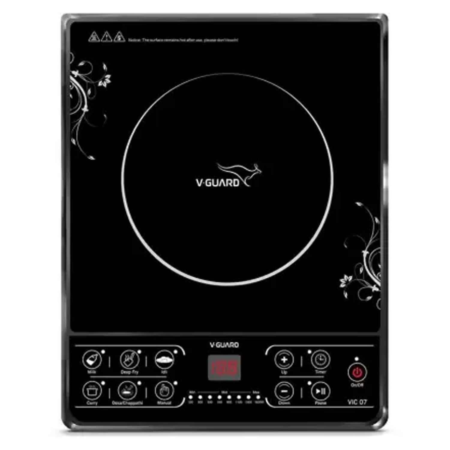 V-Guard VIC 12 Induction Cooktop  (Black, Push Button)